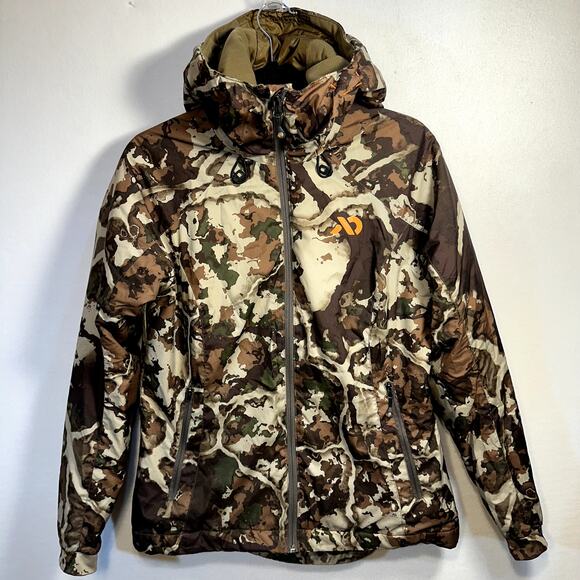 FIRST LITE AURORA Puffer Jacket Womens SM Fusion Camo Pattern Hunting Archery - Picture 1 of 15